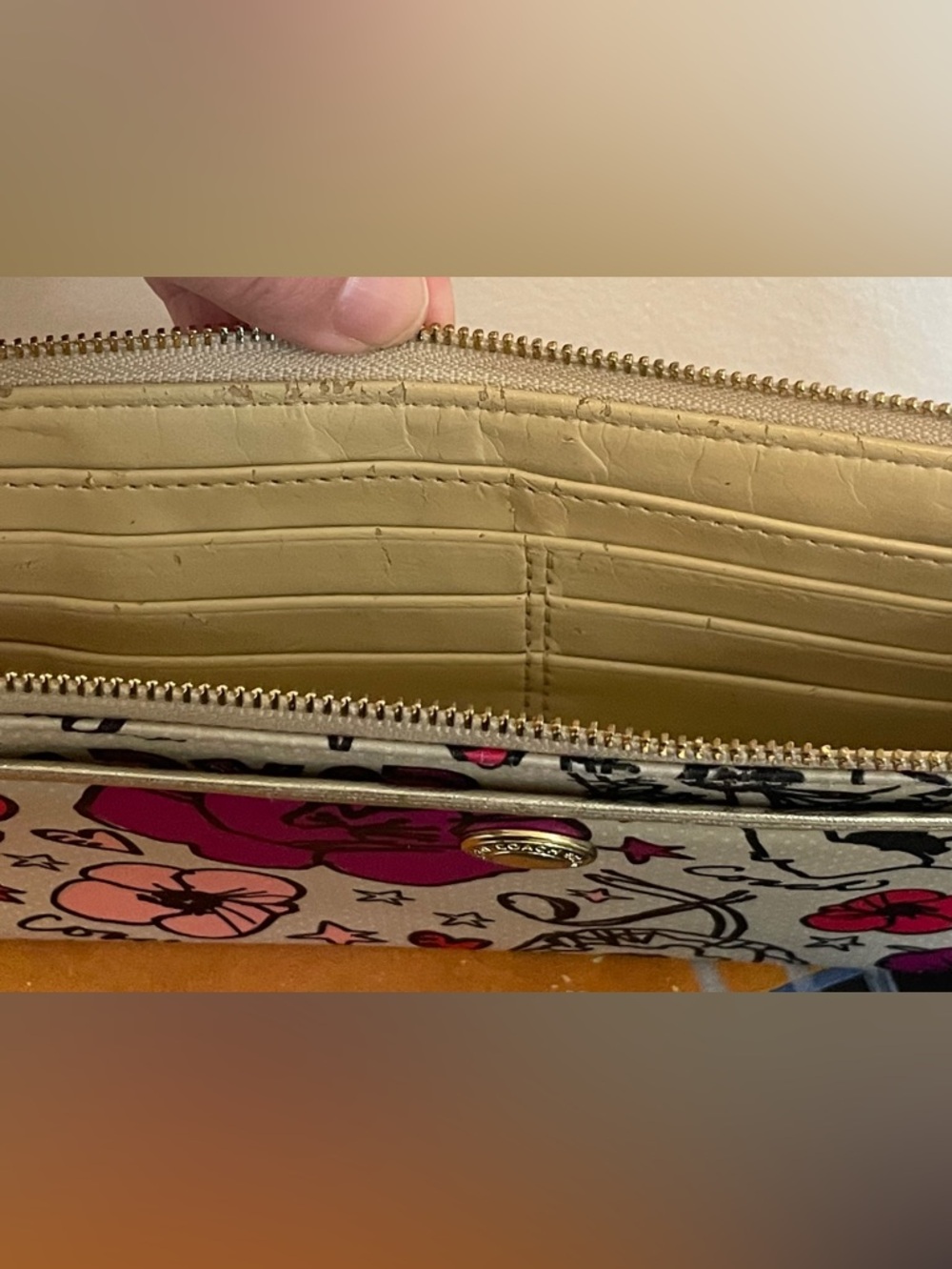 Vintage Coach Poppy Kyra Floral Graffiti Sateen Wallet Wristlet Y2K Rare - Picture 9 of 16